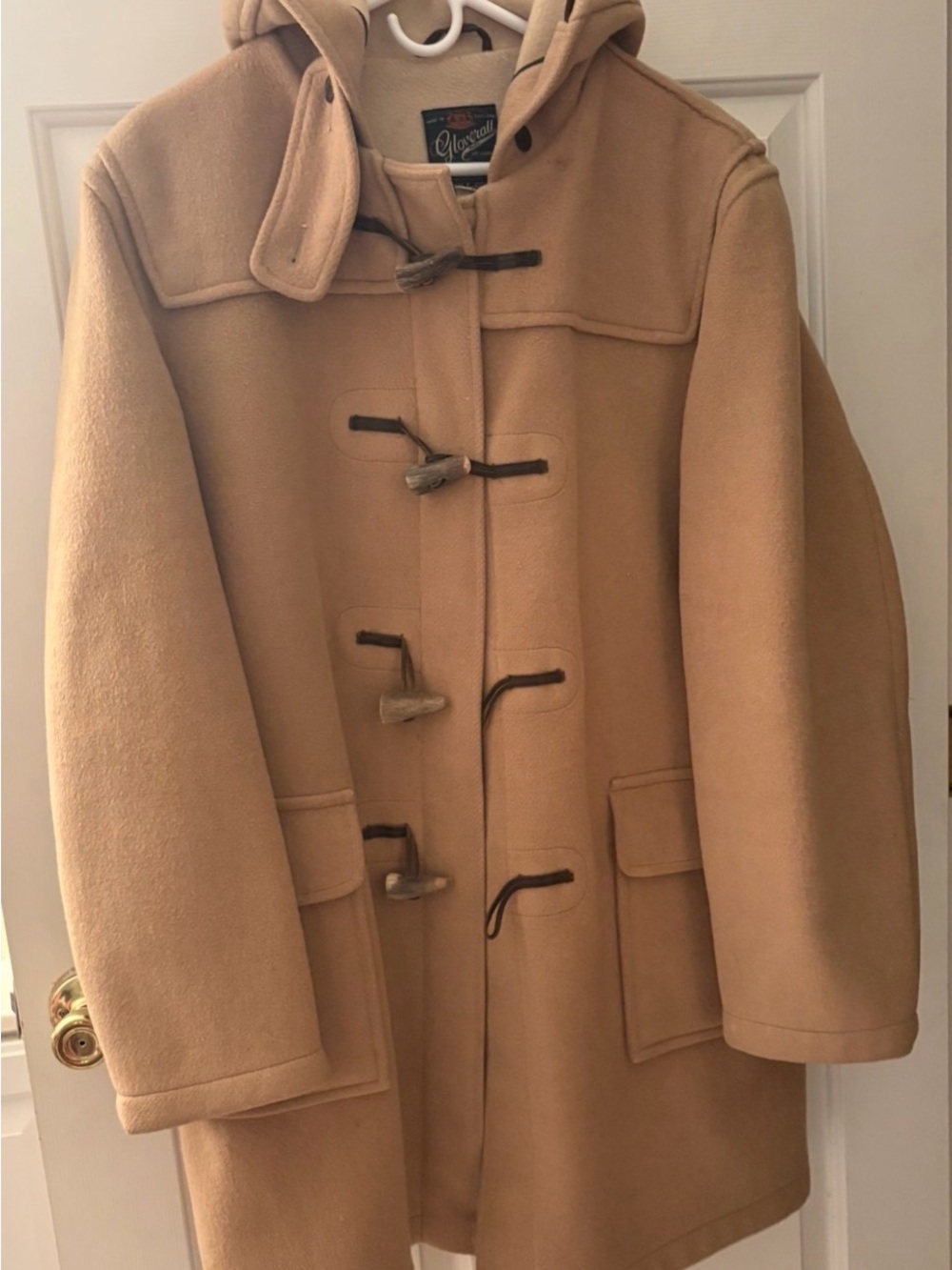 Vintage gloverall dolomite beige duffle coat sz 42